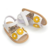 Ljetne sandale za djevojčice s cvijetom, mekani neklizajući potplat, prva hodalica za novorođenčad, elegantne