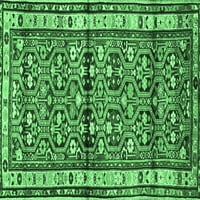 Tradicionalne pravokutne perzijske prostirke u smaragdno zelenoj boji tvrtke, 4' 6'