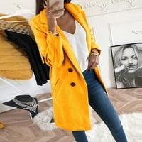 Tking Fashion Womens Cardigan Long Wool kaput elegantni kaputi s mješavinama vitki ženski dugi kaput jakna s jaknom
