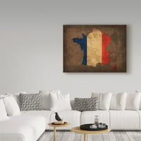 Zaštitni znak Karta zastave zemlje Francuske platnena umjetnost iz mumbo-a