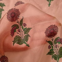 Jednobojna svilena prugasta cvjetna tkanina U boji breskve, tiskana zanatska tkanina širine dvorišta