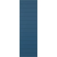 Ekena Millwork 18 W 56 H TRUE FIT PVC Horizontalni sloj moderni stil Fiksni montirani roleri, SOJOURN BLUE