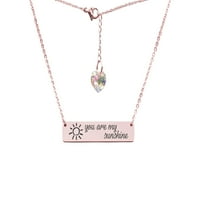 Horizontalna ogrlica od šanka napravljena od Swarovski by Pink Box