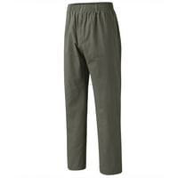 Muške hlače modne casual jogging trenirke široke pamučne hlače velike veličine s džepovima na vezanje i elastičnim