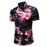 Muška ljetna majica kratkih rukava U novom stilu s havajskim printom modna gornja bluza
