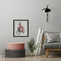 Umjetnički ispis uokvirene slike biciklistička dama, 8.00 1.50