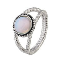 Ženski prstenovi retro šarm, ženski zaručnički prsten, zaručnički prsten u obliku sjajnog kamena u obliku jajeta,