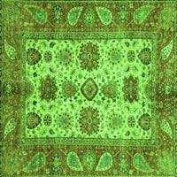 Tradicionalne prostirke za sobe u pravokutnom orijentalnom stilu u zelenoj boji, 4' 6'