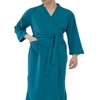 Zodanni Women Bathrobs v Neck odjeća za spavanje Čvrsta boja Obična kruba lagana kimono ogrtač bijela 3xl