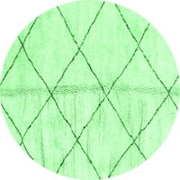 Moderni unutarnji tepisi, Okrugli, smaragdno zeleni, promjera 7 inča