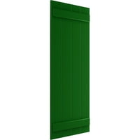 Ekena Millwork 1 2 W 53 H TRUE FIT PVC Four Board pridružio se kapke od ploče-n-batten, Viridian Green