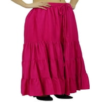 Bimba boho dugačka maksimalna suknja elastična suknja Rayon Boemian suknje