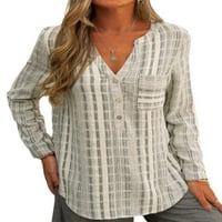 Ženska majica s dugim rukavima, majica s dugim rukavima, vrhovi za putovanja, osnovna bluza od tunike u ljubičastoj