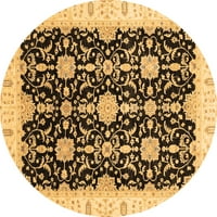 Ahgly Company zatvoreni okrugli orijentalni smeđi prostirke, 7 'krug