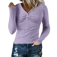 Rasprodaja Ženske majice bluza ženske Ležerne jednobojne široke bluze s dekolteom čamca crne, e-mail