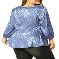 Uredska odjeća za žene modne ženske casual majice s reverom dugih rukava široke majice bluza pulover majice