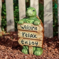 Osnovni elementi gostoprimstva na otvorenom-uživajte u kipu kornjače u vrtu