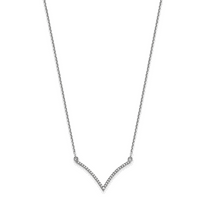 Ogrlica s dijamantom u obliku slova 14k u obliku dijamanta od bijelog zlata