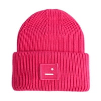 Ženske i muške zimske zabavne vezene pletene kape, modne zimske jednobojne kape, topla vanjska skijaška kapa,