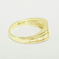 Muški prsten od prirodnog rubina od 18k žutog zlata britanske proizvodnje - opcije veličine-Veličina 11
