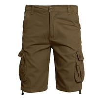 Ljetne teretne kratke hlače za muškarce Ležerne jednobojne kratke hlače s džepovima na otvorenom Radne hlače za