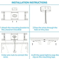 FT LED Flush Mount Panel Svjetlo, zamrava stropna svjetlost, 40 W ravna površinska ugradnja, 5000k dnevna svjetlost