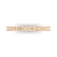 0. karatni dijamant izrezan Princess od prirodnog Morganita, 14k ružičasto zlato, prsten koji se može graditi