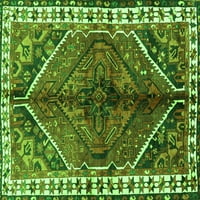 Tradicionalni perzijski tepisi za prostore kvadratnog presjeka zelene boje, kvadrat 4 inča