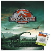 Jurassic Park - zidni plakat dinosaura s gumbima, 14.725 22.375
