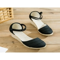 Wazshop Ladies Espadrilles sandala sa sandalom za gležnjeve pumpe cipele plaže sandale casual ljeto mary jane