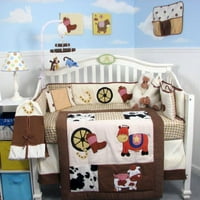 Set posteljine za krevetić za dječje krevetiće uključuje torbu za pelene sa stolom za presvlačenje i futrolom