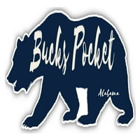 Bucks Pocket Alabama suvenir 3x hladnjak Magnet Bear Design