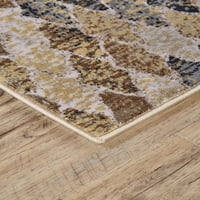 Moderni otrcani naglašeni tepih u A-listeru, Koža boje ugljena, 2 stope-2 inča 4 stope
