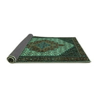 Tradicionalni unutarnji tepisi, Okrugli Perzijski tirkizno plavi, promjera 6 inča
