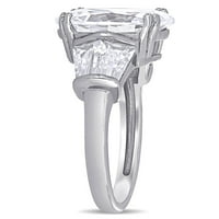Miabella 6- Carat T.G.W. Kubični cirkonij sterling srebrni zaručnički prsten