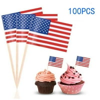 Fnochy Kitchen Essentials američke zastave izbora za sendviče predjela Cupcake Toppers
