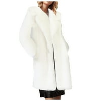 + Ženska modna široka jesenska zimska jakna, plišani udobni kaput od flisa, ženske široke duge jakne s dugim rukavima,