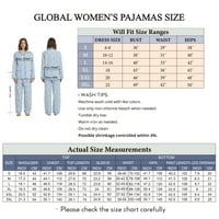 Ženski set pidžame s pamučnim stojećim ovratnikom dnevna odjeća s džepovima proljeće-ljeto 2 komada veličine