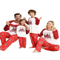 Božićne pidžame za cijelu obitelj s printom božićnog drvca, identične pidžame za žene, muškarce, djecu, bebe