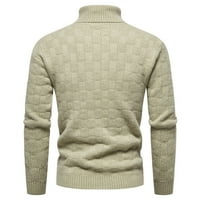 Džemperi za muškarce Muška zimska modna ležerna pletena vunena dolčevita s visokim vratom jednobojna jakna gornji
