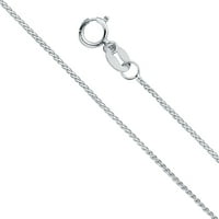 Jewels 14K Okružna pšenična lančana ogrlica s bijelim zlatom s jastogom od kandži