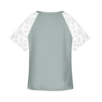 Donje rublje / ljetne ženske košulje jednostavnog stila, Ležerne mrežaste prošarane košulje kratkih rukava u obliku