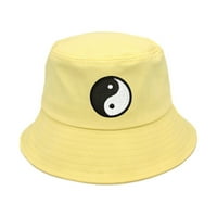 Ženski ljetni modni šešir za plažu s Tai Chi printom podesivi perivi pamučni šešir Panama vanjski šešir za sunčanje