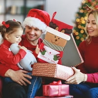 Božićno drvce viseći dekor za blagdansko drvce čarape Djeda Božićnjaka plišane pletene čarape poklon vrećice za