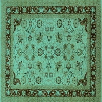Tradicionalni tepisi od tirkizno plave boje, kvadrat 4'