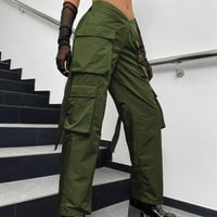 Zahtjev za odjeću za ženu ispod 5 dolara, axxd multi džepni kombinezon sportske hlače camo jogger za ženu zelenu