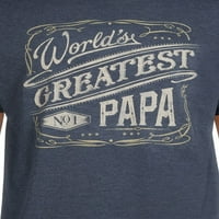 Očev dan i najveći svjetski tata muških i velikih muških svjetskih grafičkih majica, 2-pack