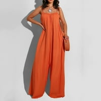 Ženski ljetni kombinezon s naramenicama širokih nogavica široke hlače ležerni široki elegantni kombinezon