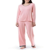 Ženski pidžama Set od 2 komada mekane i prozračne tkanine s dugim rukavima