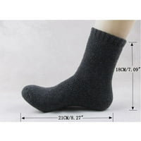 Jesensko-zimske čarape od guste vune, obične čarape od cijevi srednje duljine, debele tople čarape s obručem,